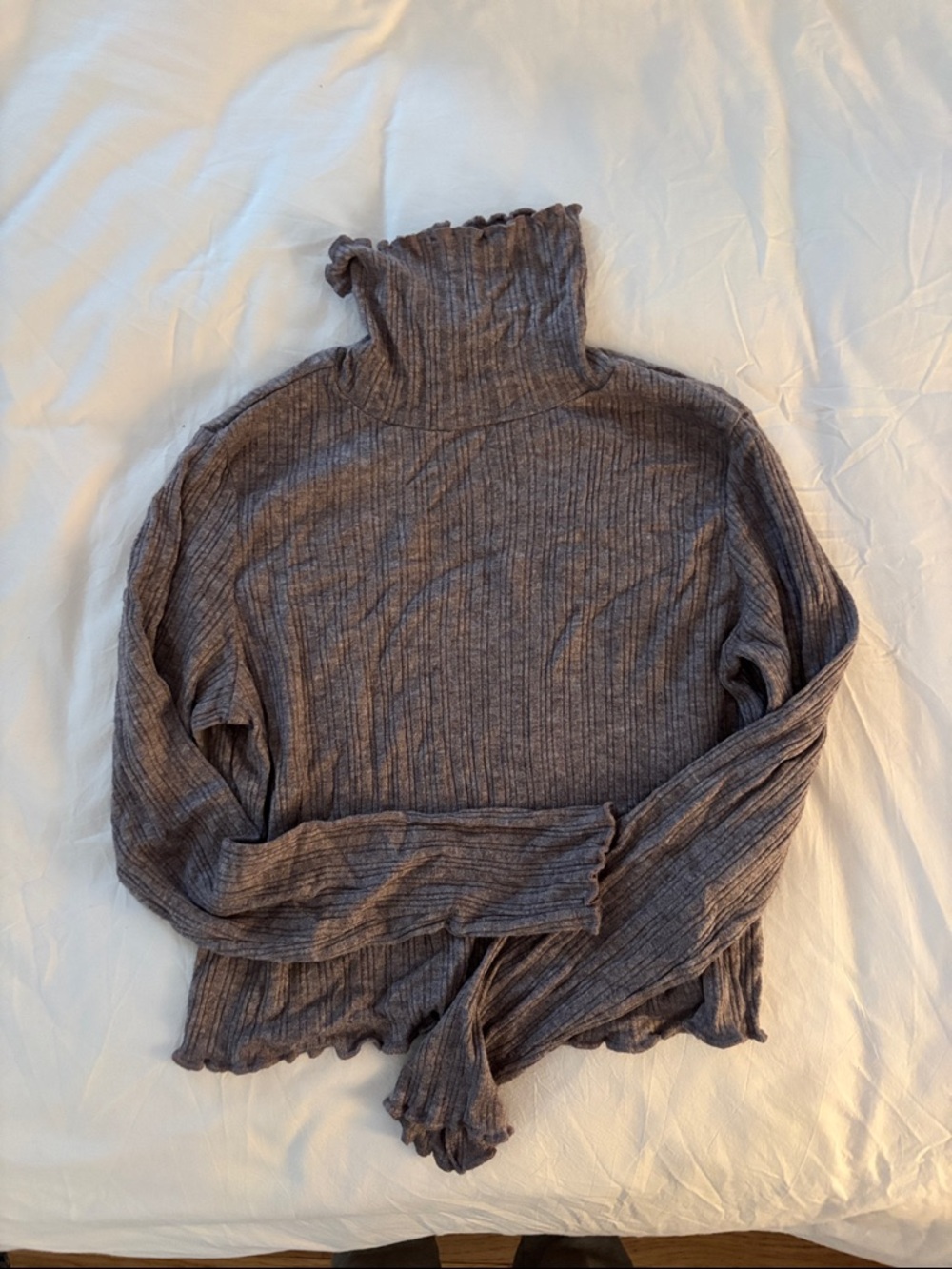 Madewell Ribbed Turtleneck Sweater - Heather Gray